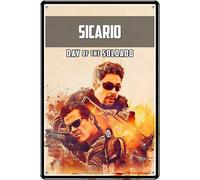 YRENBIYYONZ Sicario: Placa de metal con diseño del Día del Soldado (2018) para decoración de pared retro vintage de 8 x 12 pulgadas