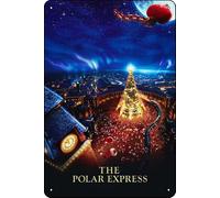 YRENBIYYONZ The Polar Express (2004) - Placa de metal para decoración de pared, diseño retro vintage de 20 x 30 cm
