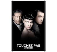 YRENBIYYONZ Touchez Pas au Grisbi (1954) - Placa de metal para decoración de pared, 20,3 x 30,5 cm