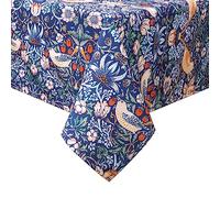 Yrendenge William Morris - Mantel de diseño original, impermeable, lavable, mantel rectangular azul, mantel individual para fiesta de restaurante, ladrón de fresas, 140 x 240 cm