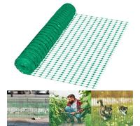 YRHome 1 x 50 m de valla de plástico verde para construcción, valla de advertencia, red de advertencia, red de seguridad para jardín, camping