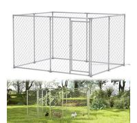YRHome 2,5 x 2 x 1,5 m abierto de verano gallinero sin techo galvanizado con puerta con cerradura para gallinas, gansos, polluelos