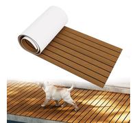 YRHome Braun - Revestimiento de suelo autoadhesivo para barcos de espuma EVA de imitación de madera de teca, alfombra antideslizante para barco a motor, kayak, autocaravana, yate, 240 x 60 cm (1,44 m²