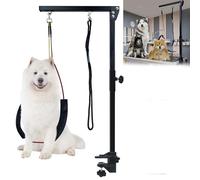 YRHome Brazo para aseo de mascotas con abrazadera, brazo plegable de 35 pulgadas, con soportes para la cadera y correa para perros grandes y pequeños