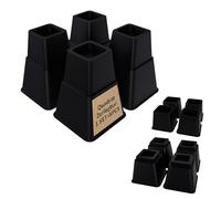 YRHome Elevador de muebles de plástico, 8 unidades, cuadrado, desmontable, 4 x 10 cm de altura y 4 x 15 cm de altura, 22,5 cm, para mesa, sofá, armario, estantería