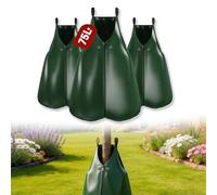 YRHome Juego de 3 bolsas de riego para árboles, 75 L, color verde, resistentes a los rayos UV, PVC, para árboles, riego por goteo, cremallera, riego de raíces profundas para jardín y verde urbano, 5-9