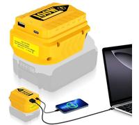 YRhplm Adaptador de batería USB PD100W para batería Dewalt de 20 V, con puerto tipo C y puerto USB para batería Dewalt de 20 V, dispositivo electrónico y cargador de teléfono (sin batería)