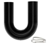 Yrichtra Manguera de Ventilación Ø125mm, 3m, Tubo Flex Alu, Con 2 Abrazaderas de Acero Inoxidable, Reducción de Ruido, Protección Térmica para Calefacción, Extractores de Aire