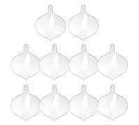 YROHGKPN 10 bolas de Navidad de acrílico transparente, adornos colgantes para etiquetas navideñas, adorno acrílico transparente