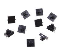 YROHGKPN 10 unidades de linternas interruptor 1 a 30 V 2 polos CB-1212-112D ultrafino pies medianos botón pulsador se enciende y apaga durante un corto tiempo control LED palanca basculante inicio