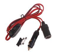 YROHGKPN 12V 24V Auto Encendedor de Coche Alargador de Encendedor de Coche con Interruptores Conector A Hembra Cable de Extensión 360W Accesorios de Vehículo Cable Cargador Coche Ventilador Cable de