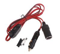 YROHGKPN 12V 24V Auto Encendedor de Coche Alargador de Encendedor de Coche con Interruptores Conector A Hembra Cable de Extensión 360W Accesorios de Vehículo Cable Cargador Coche Ventilador Cable de