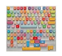 YROHGKPN 132Key Dyes Sublimated PBT - Juego de teclas coloridas para teclados mecánicos, perfil MOA, teclas coloridas antibrillo para interruptores