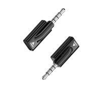 YROHGKPN 2 adaptadores de auriculares de 3,5 mm a USB C, transmisión resistente al ruido, diseño ligero ABS para uso de viaje, adaptador de auriculares para portátil