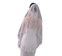 YROHGKPN 2. Delicado velo de novia con ribete de encaje tocado transparente transpirable con peine para bodas estilo vintage y sesiones de fotos al aire libre. Tocado de boda, Original blanco, Talla