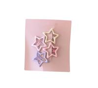 YROHGKPN 2 pares de adorables horquillas de acrílico color crema para mujeres y niñas con lazos de estrellas y diseño de oso, tamaño pequeño, accesorios para el cabello de moda para adolescentes