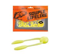 YROHGKPN 20 unids pesca suave señuelos de alta resistencia al desgarro simulación señuelos aún agua que fluye medio ambiente multicolor suave señuelos