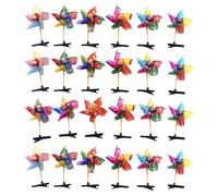 YROHGKPN 24 piezas molinillo de viento horquilla de pelo colorido molino de viento horquillas gracioso pasador de pelo para mujer tocado elegante accesorio de aguja decoración para el cabello para