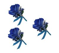 YROHGKPN 3 Piezas Rosas Artificiales Ojal Novio Bayas Artificiales Para Corsa Rosas Artificiales Ojal