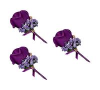 YROHGKPN 3 Piezas Rosas Artificiales Ojal Novio Bayas Artificiales Para Corsa Rosas Artificiales Ojal