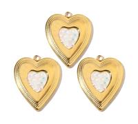 YROHGKPN 3pcs French Crystals Cats Paws Stainless Steel Bracelet Pendant Charm for Women Love Heart Necklace Love Lock, talla única, como se describe