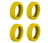 YROHGKPN 4 piezas Di adiós a las ruedas de equipaje de viaje rayadas, fundas de silicona para maletas, cubierta de silicona para equipaje, amarillo, 4 pieces