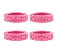 YROHGKPN 4 piezas Di adiós a las ruedas de equipaje de viaje rayadas, fundas de silicona para maletas, cubierta de silicona para equipaje, b, 4 pieces