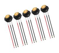 YROHGKPN 5 piezas 12 V 20 a iluminado interruptor redondo con alambre de plástico LED para fácil instalación y funcionamiento nocturno de interruptores LED