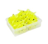 YROHGKPN 50 piezas Topwater flotantes señuelos de pesca de camarones artificiales, swimbait, simulación de gambas, swimbaits, cebo, natación topwater, accesorios de pesca pequeños