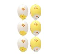 YROHGKPN 6 Unids Coloridos Huevos de gallina Adornos Cesta de Árbol de Plástico Huevos Feliz Fiesta Decoraciones para el Hogar Decoraciones de Fiesta Decoraciones