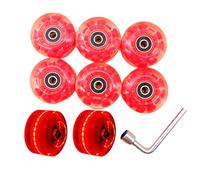 YROHGKPN Accesorios para patines de dos filas, repuesto de quads, monopatín con rodamientos, juego de ruedas giratorias, rueda de monopatín intermitente