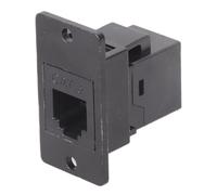 YROHGKPN Adaptador de montaje 6P6C RJ12 macho a hembra con rosca, adaptador de montaje para dispositivos de comunicación y panel a macho, adaptador de montaje, conectores de montaje