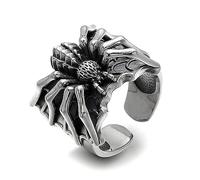 YROHGKPN Anillos de dedo ajustables, arañas de moda, estilo punk universal, abierto, simple, joyería de fiesta de declaración, arañas góticas, estilo punk, joyas, declaración ajustable