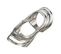 YROHGKPN Anillos huecos retro, anillo de dedo punk de moda, joyería de declaración, anillo envolvente ancho, grueso, regalo para hombres y mujeres, anillos gruesos ajustables
