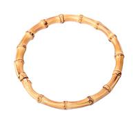 YROHGKPN Asas de bambú para bolso, accesorios de repuesto, hechos a mano, forma plana, redonda, monedero, monedero, regalo para mujeres y niñas, forma redonda plana, monedero, bambú, reemplazo para