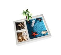 YROHGKPN Bandeja de arena marina detallada colección de figuras para recuerdos de viaje y artículos del hogar como decoración del hogar