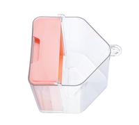 YROHGKPN Bañera transparente para pájaros para jaula, suministros para mascotas para loros, periquitos, cuáqueros, gran espacio, cajón fácil de limpiar, caja de baño, suministros para mascotas