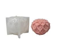YROHGKPN Bola de Loto Moldes de Vela Molde de Silicona Para Hacer Moldes de Resina Reutilizables Herramienta de Decoración de Pasteles Decoración del Hogar Moldes de Silicona Para Res