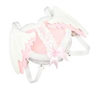 YROHGKPN Bolso de hombro con forma de corazón de los años 2000, mochila de felpa para animación, juegos de rol, accesorios de disfraz, mochila para adolescentes y niñas, bolso con alas, a, Talla única