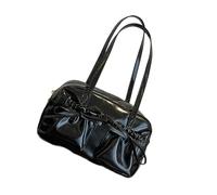 YROHGKPN Bolso de hombro contemporáneo estilo japonés, gran capacidad, bolso de antebrazo de PU, bolso de viaje, bolso de noche para uso diario, bolso de hombro japonés, Negro