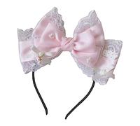 YROHGKPN Bonita diadema de encaje con lazo estilo Lolita, diadema de anime, disfraz de sirvienta, tocado para mujer, niña, cosplay, accesorios para la cabeza Lolita, diadema con lazo, horquilla para