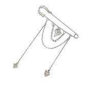 YROHGKPN Borlas de aleación Pin de seguridad Pantalones Jeans Acortadores Decorativos Broche de flecos para pantalones Ropa Costura Artesanía Proyecto Corazón Seguridad