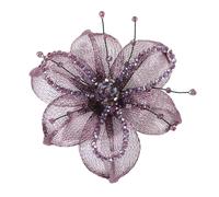 YROHGKPN Broche de flores de cristal apliques para manualidades para vaqueros, gorro, bufanda, cortina, ropa, accesorios, insignia para coser en alambre de cristal