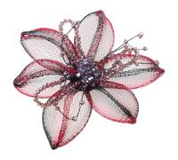 YROHGKPN Broche de flores de cristal apliques para manualidades para vaqueros, gorro, bufanda, cortina, ropa, accesorios, insignia para coser en alambre de cristal