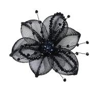 YROHGKPN Broche de flores de cristal apliques para manualidades para vaqueros, gorro, bufanda, cortina, ropa, accesorios, insignia para coser en alambre de cristal