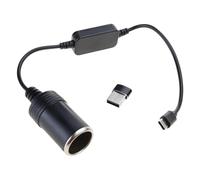 YROHGKPN Cable adaptador portátil de 5 V USB C a 12 V para dispositivo de coche de 10 W con conector hembra tipo C a cable adaptador