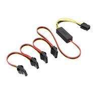 YROHGKPN Cable de alimentación de 6 pines a 4 pines para discos duros de 12 V a 5 V Step Down voltajes Cable regulador de repuesto para reparación de computadoras esenciales