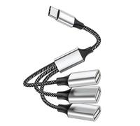 YROHGKPN Cable divisor USB C eficiente para 1 entrada, 3 salidas, datos de carga, sincronización, unidad compatible, teclados, ratón, cable de datos USB