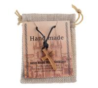 YROHGKPN Cadena de clavícula, cruz de madera, colgante de crucifijo religioso hecho a mano, símbolo de fe y esperanza, regalo para cristianos, colgante único