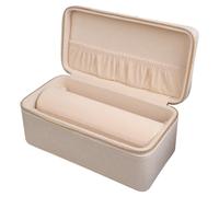 YROHGKPN Caja de almacenamiento de joyas de 2 capas, de piel sintética resistente con cierre para guardar joyas de forma segura, estuche de viaje, m, como se describe